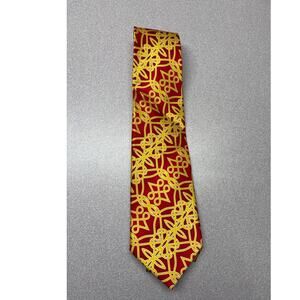 SetaZone Red and Yellow Silk Tie